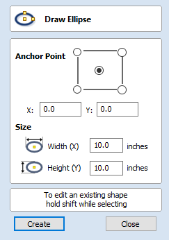 Draw Ellipse Form